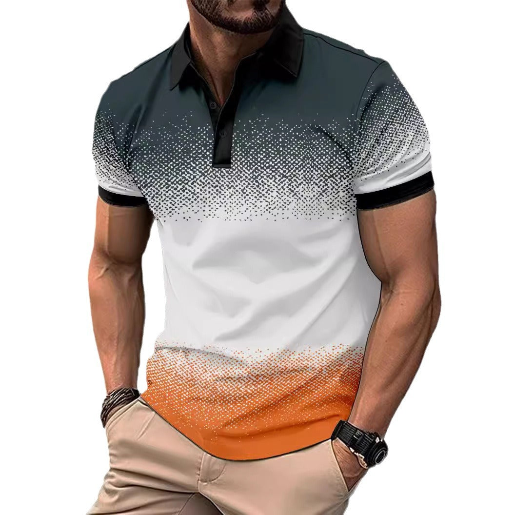 Herrer Dynamisk Gradient Polo-Skjorte Stilla
