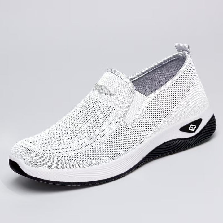 Dame Åndbare Fritidssko med elastisk Slip-On Design og komfortabel Sål Stilla