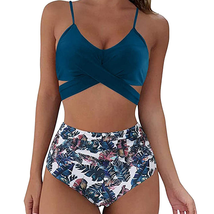 Dame Crop-Top bikini sæt med flettet design Skovae