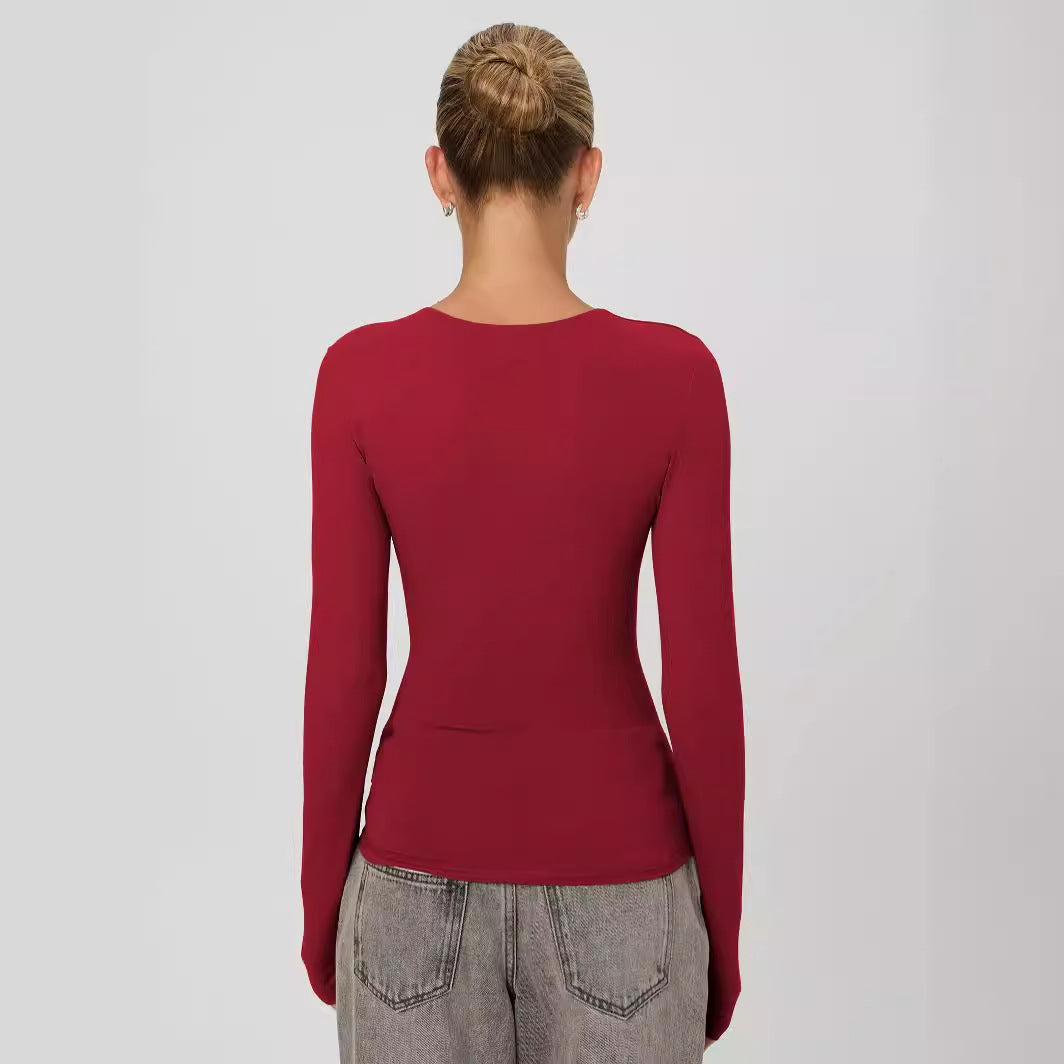 Dame longsleeve bodyshirt med figurskabende pasform og behagelig bærekomfort Stilla