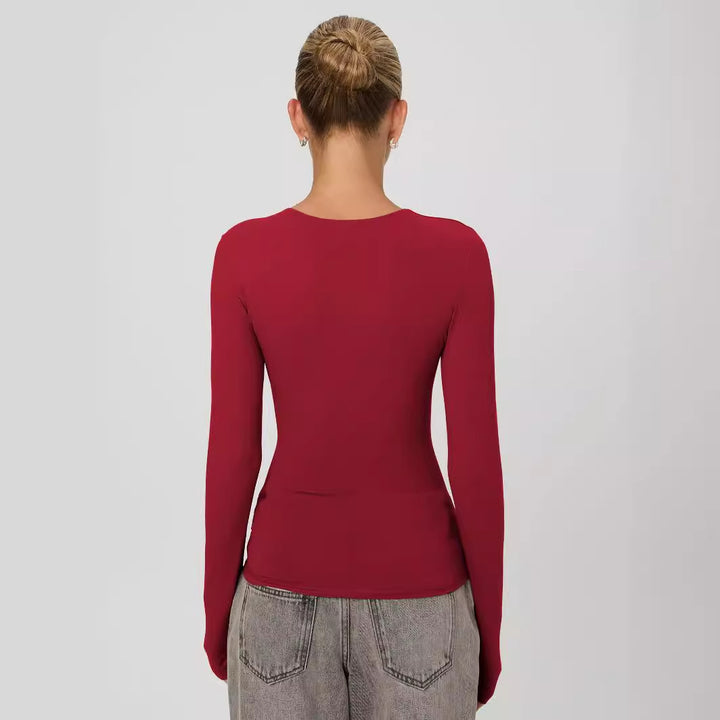 Dame longsleeve bodyshirt med figurskabende pasform og behagelig bærekomfort Stilla