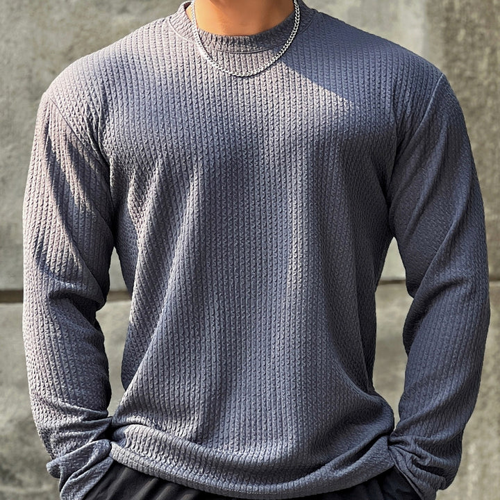 Herre Struktureret Sweatshirt med Rundhalsudskæring og behagelig pasform Stilla