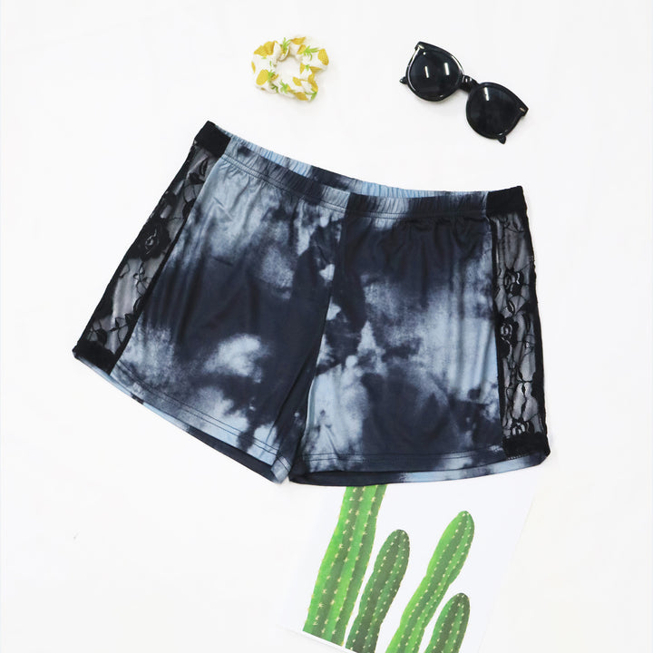 Dame afslappet cropped T-shirt med sky mønster Skovae