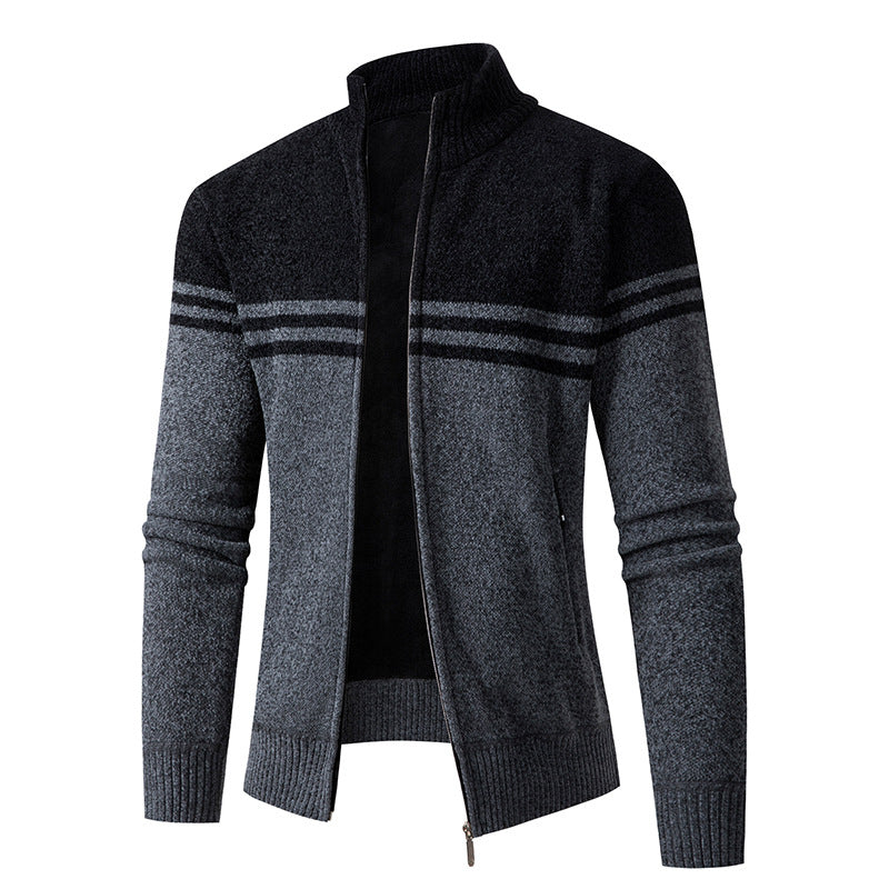 Herrer Zip-Up Fritidstrikjakke Pullover Stilla