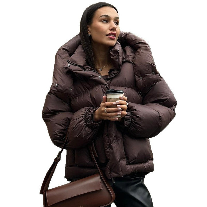 Kvinders quilted vinterjakke med oversize hætte Stilla