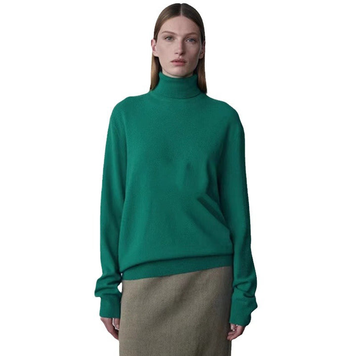 Dame rullekrave sweater lavet af luksuriøs kashmir-blanding med afslappet pasform Stilla