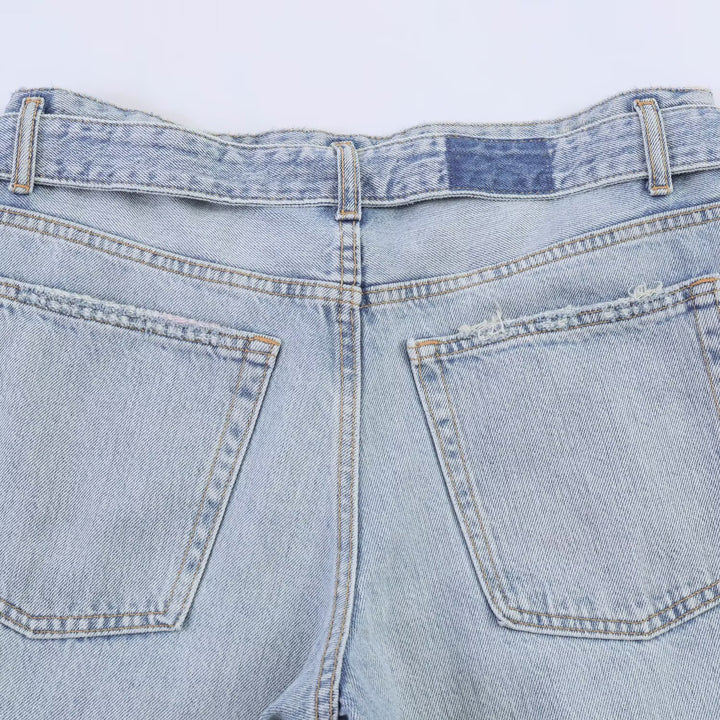 Dame brede jeans i moderne snit med høje sideskæringer Skovae