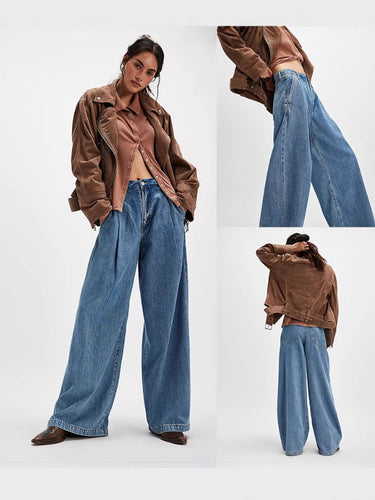Damer Løst skårne højtaljede jeans med elegant snit og trendy design Stilla