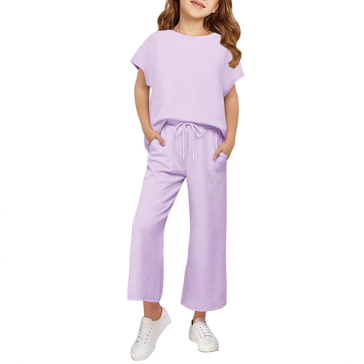 Kvinders afslappede pyjamas sæt med løs top og afslappede bukser