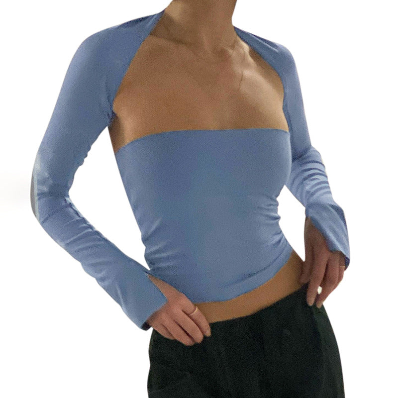 Femme Chic Udbredt Langærmet T-shirt Stilla