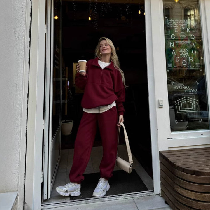 Kvinder Casual Oversized Hoodie og Joggingbukser Sæt Skovae