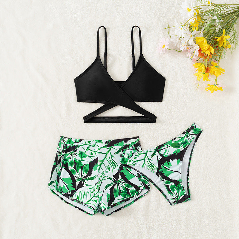 Dame bikini-sæt med moderne indpakningssnit og miljøvenligt Leaf-design Stilla