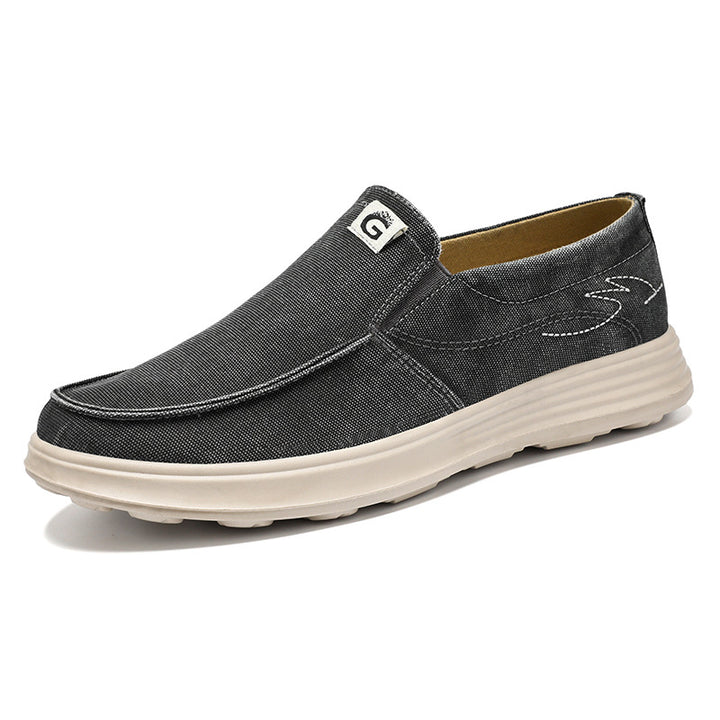 Herrer Komfortable Slip-On Sneakers med fleksibel Gummibund Stilla