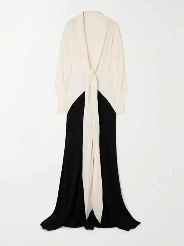 Dame wrap kjole med elegant talje og flydende snit Stilla