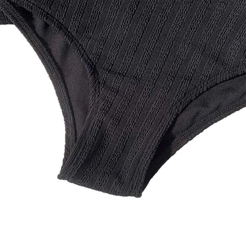Dame to-delt bikini-sæt med højtaljede underdele og sporty ryg Skovae