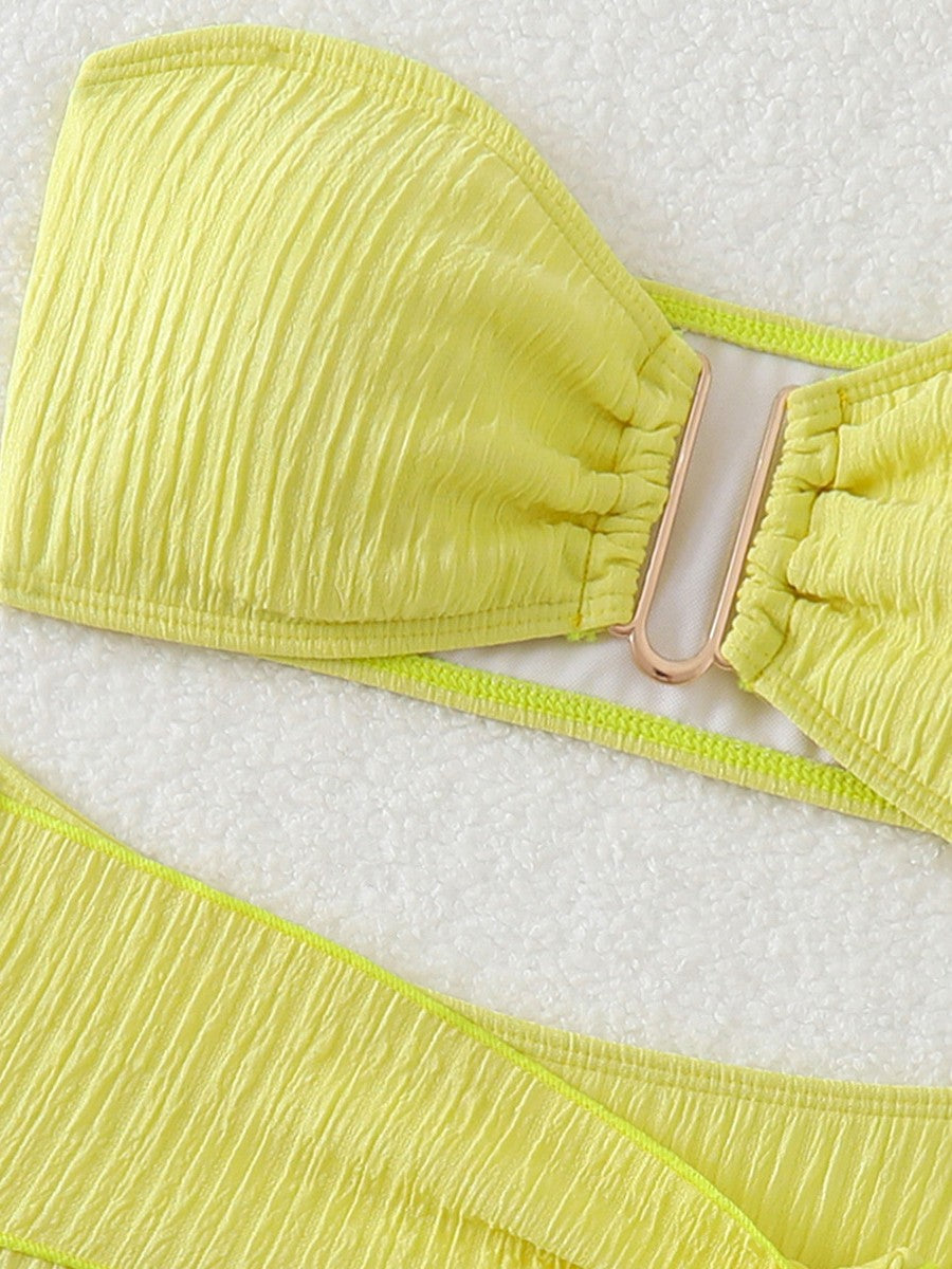 Dame High-Waist Bandeau Bikini Sæt Stilla