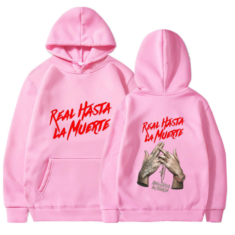 Kvinders hoodie med iøjnefaldende bogstaver i urban stil Skovae