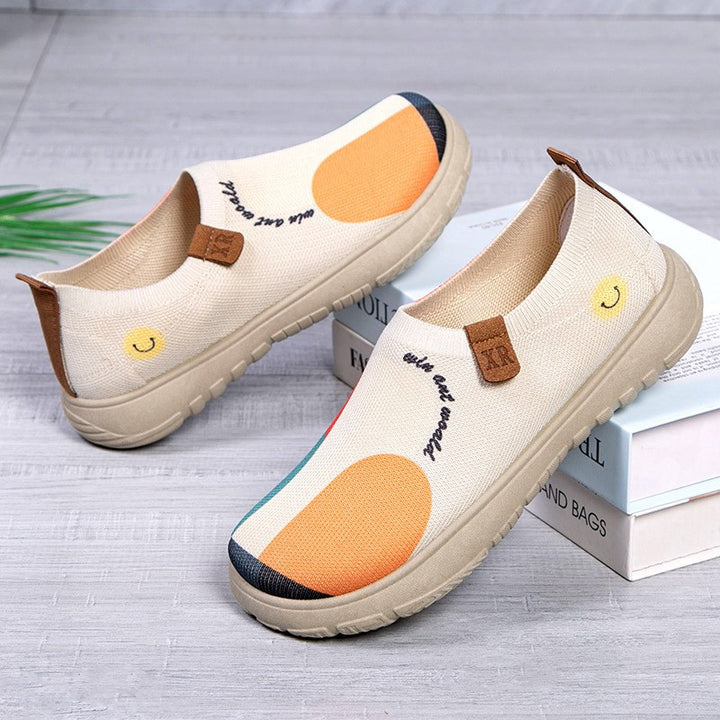 Femme Canvas Slip-On Sneakers med behagelig elastisk pasform Stilla