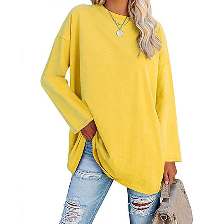 Dame Oversized Langærmet T-shirt med afslappet snit Stilla