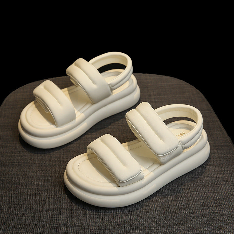 Dame moderne Comfort-sandaler med polstret dobbelte remme og skridsikker sål Stilla