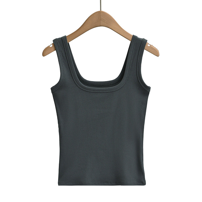 Dame hverdag tanktop med blødt materiale og moderne U-udskæring Stilla
