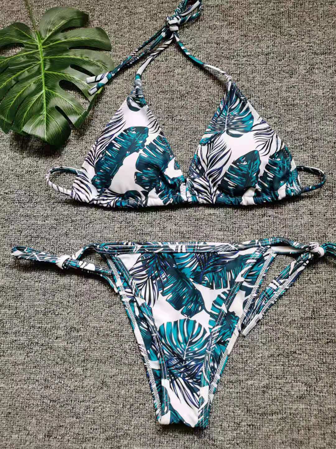 Dame justerbar bindebånd-bikini-sæt Stilla