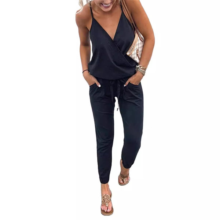 Dame afslappet jumpsuit med justerbare stropper Stilla