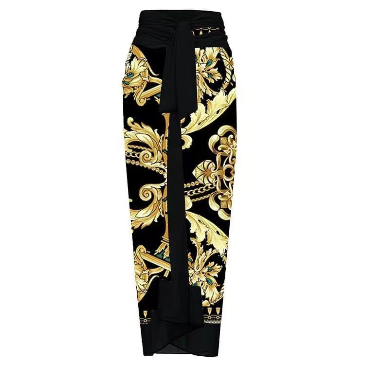 Dame badedragt og sarong-sæt med elegant barokdesign Stilla