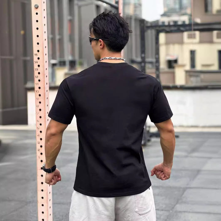 Herrer Mode-T-shirt med moderne skrift og afslappet pasform Stilla