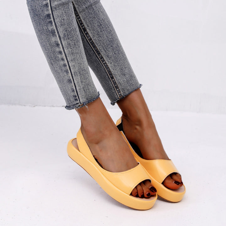 Dame Slingback Sandaler med moderne Plateau og justerbar Rem Stilla