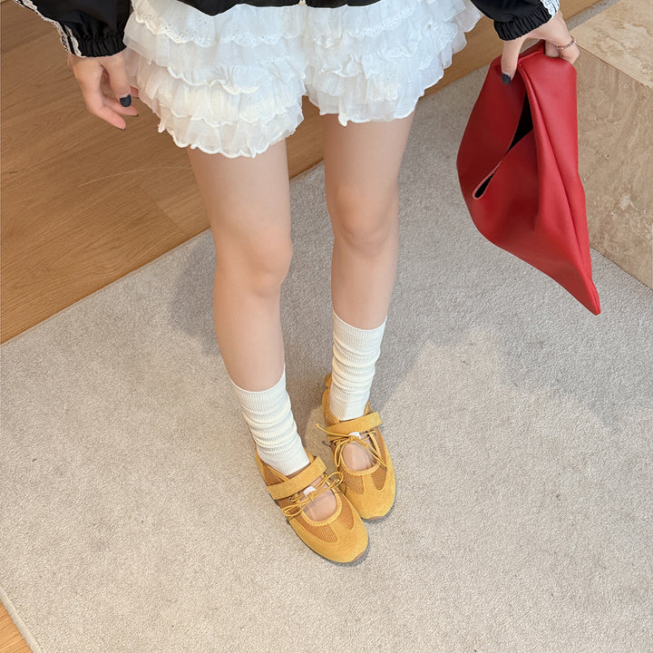 Femme Stilfulde Mesh Ballerinas Stilla