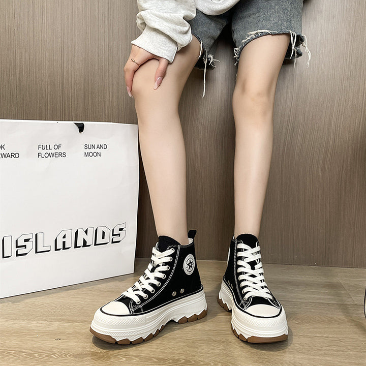 Dame Chunky High-Top Sneakers med skridsikker sål og moderigtig profilering Stilla