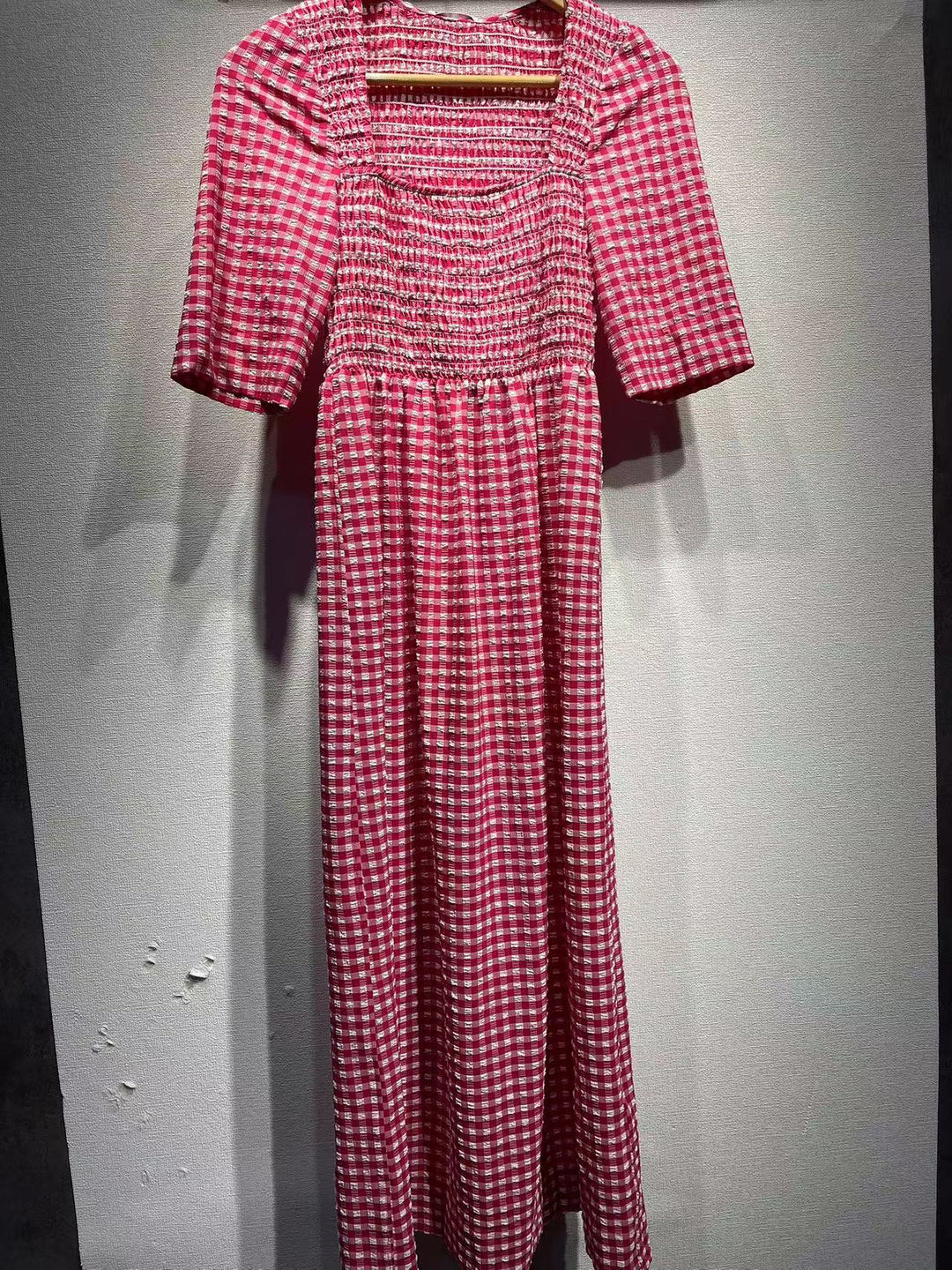 Dame sommerkjole i Vichy-rutedesign Stilla