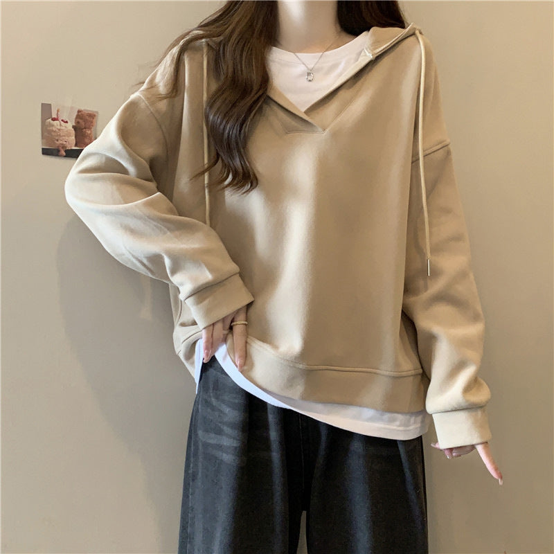 Dame Casual Zip-Up Hoodie med elegant udskæring Stilla