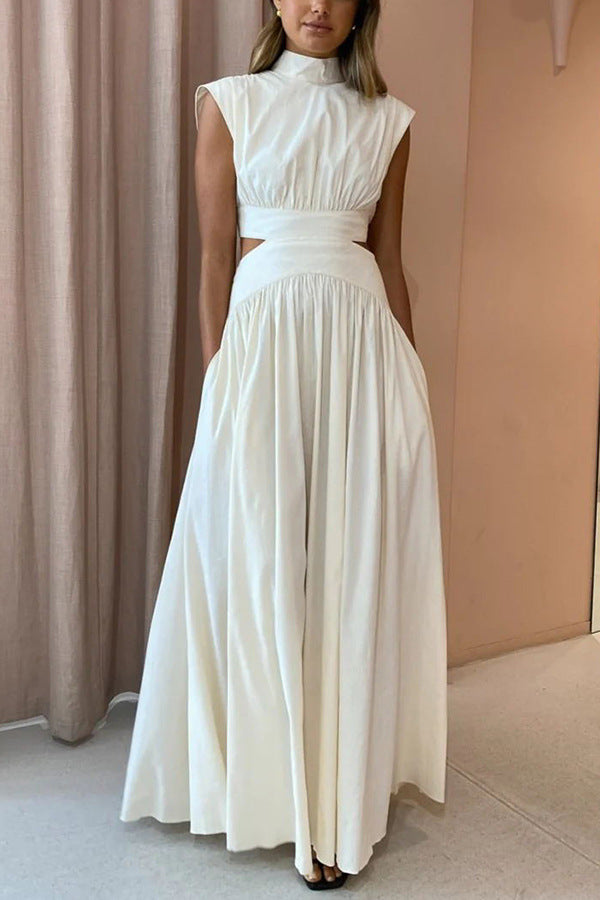 Dame Maxi-kjole med elegant halterneck og tætsiddende snit Stilla