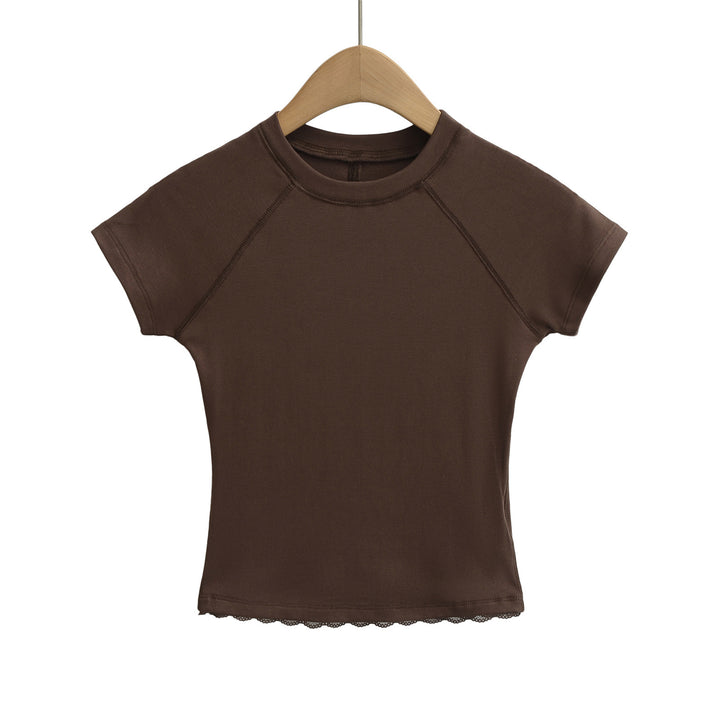 Dame Sporty T-shirt med smart bølgekant og åndbart materiale Stilla