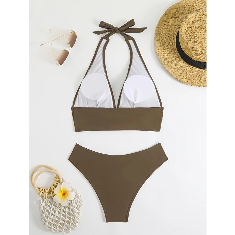 Dame Højkrave Bikini Sæt Stilla