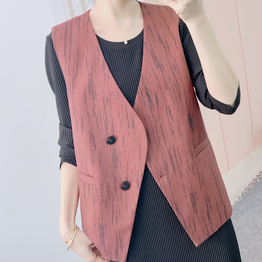 Dame mode veste med to-knap design Stilla
