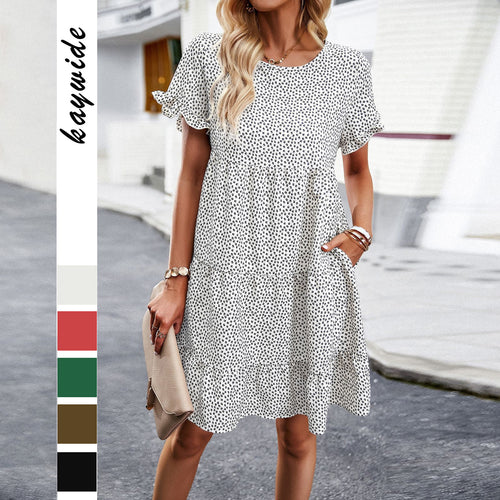 Damekjole i afslappet Boho-stil med flæsedetaljer Stilla