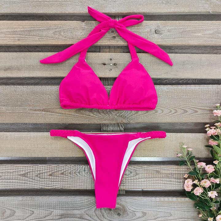 Dame Bikini-sæt med flettede stropper og asymmetrisk snit Stilla