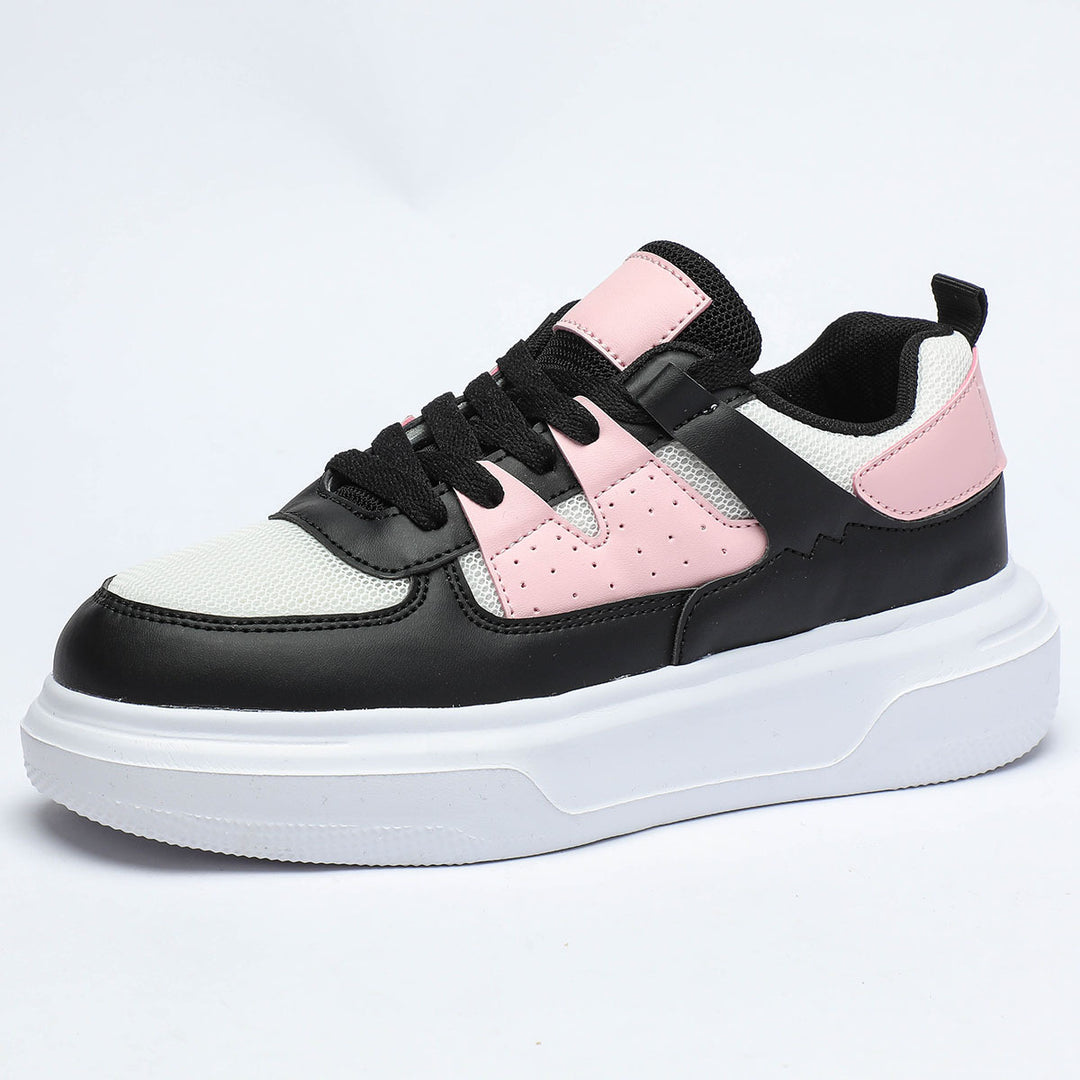 Dame snørebånd-sneakers med åndbart overmateriale og skridsikker sål Stilla