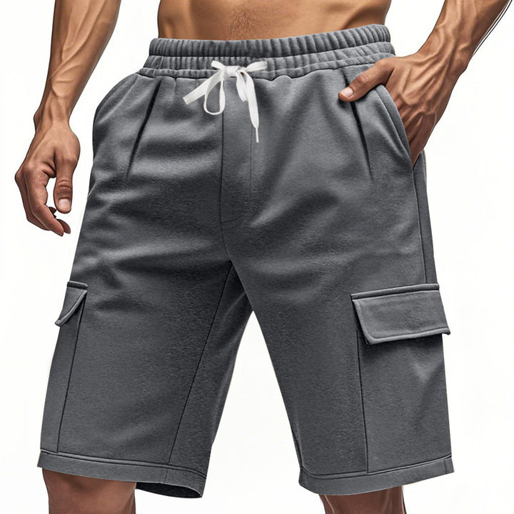 Herrer sporty cargo shorts med elastisk talje og sidelommer Stilla