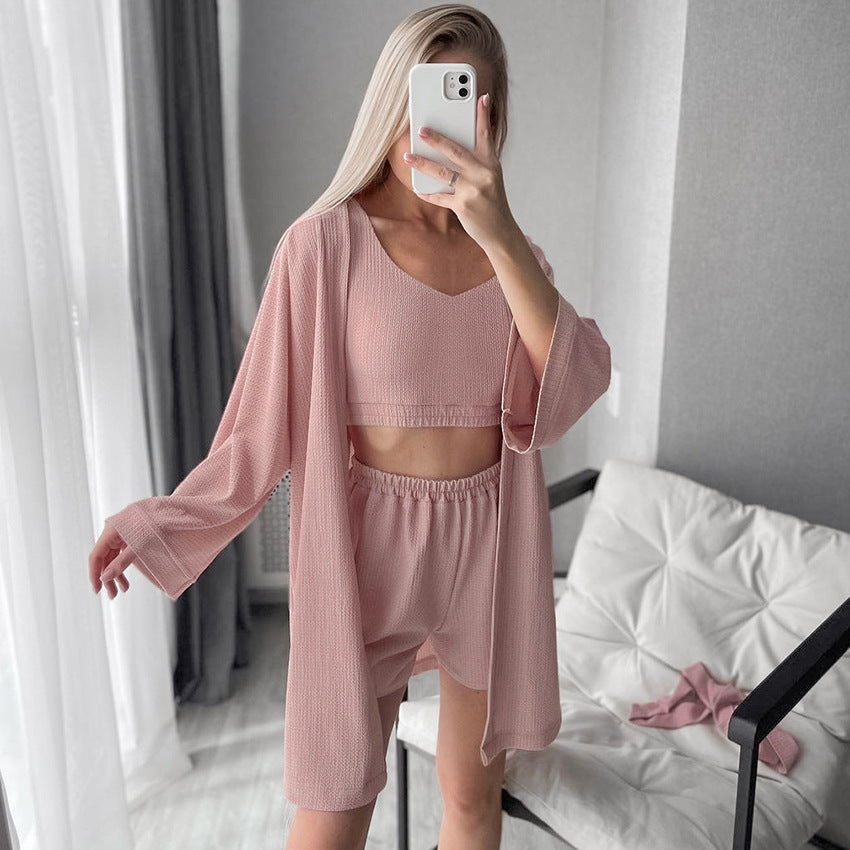 Dame Relaxed Loungewear Sæt med kort top og shorts Stilla