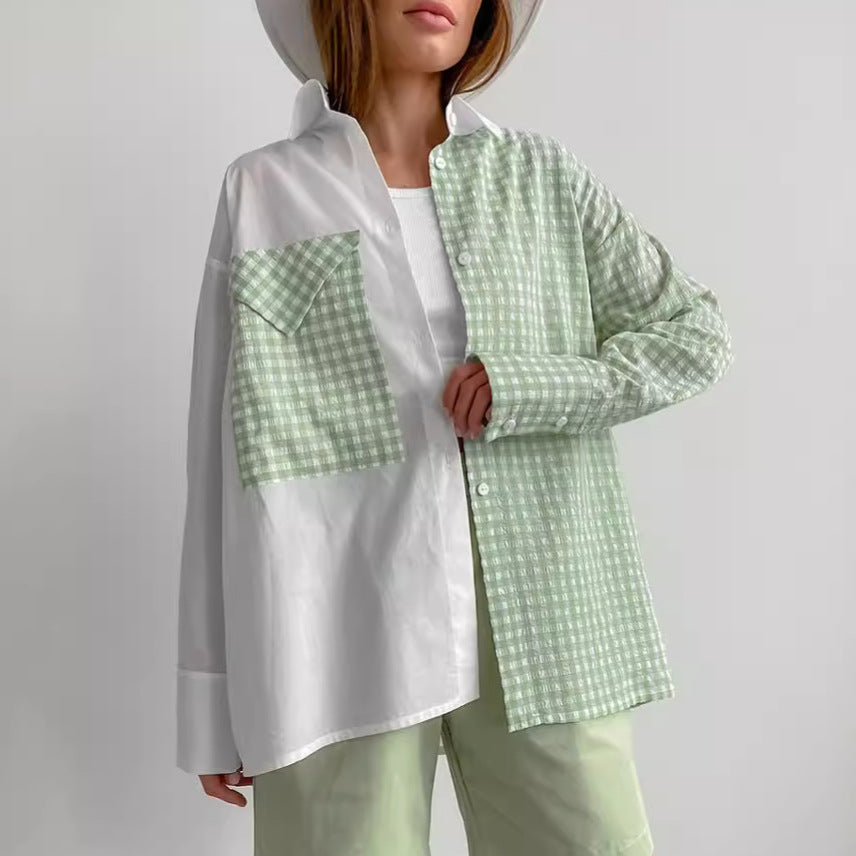 Dame ternet overshirt med afslappet pasform og praktisk brystlomme Stilla