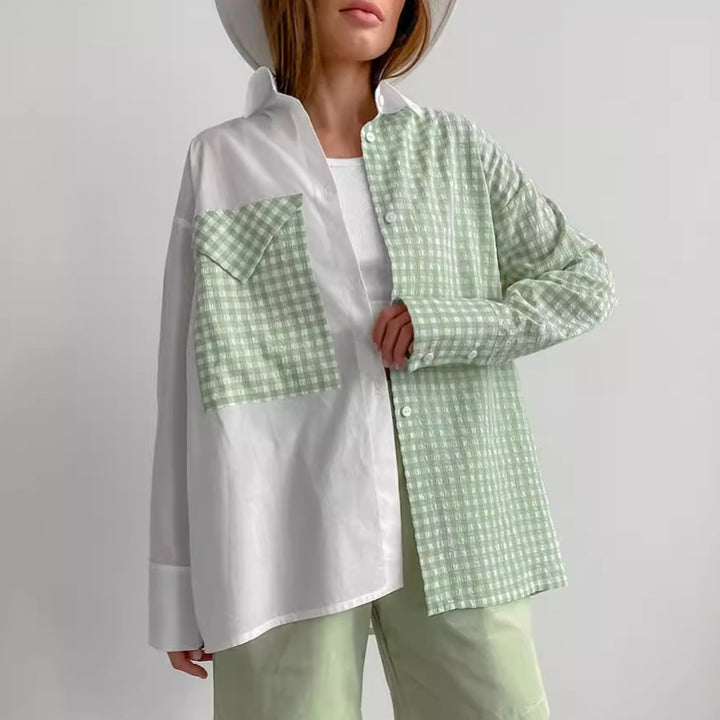 Dame ternet overshirt med afslappet pasform og praktisk brystlomme Stilla