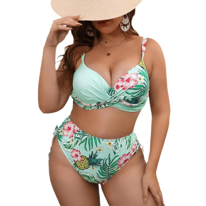 Dame Bikini-sæt med justerbare stropper og høj talje Skovae