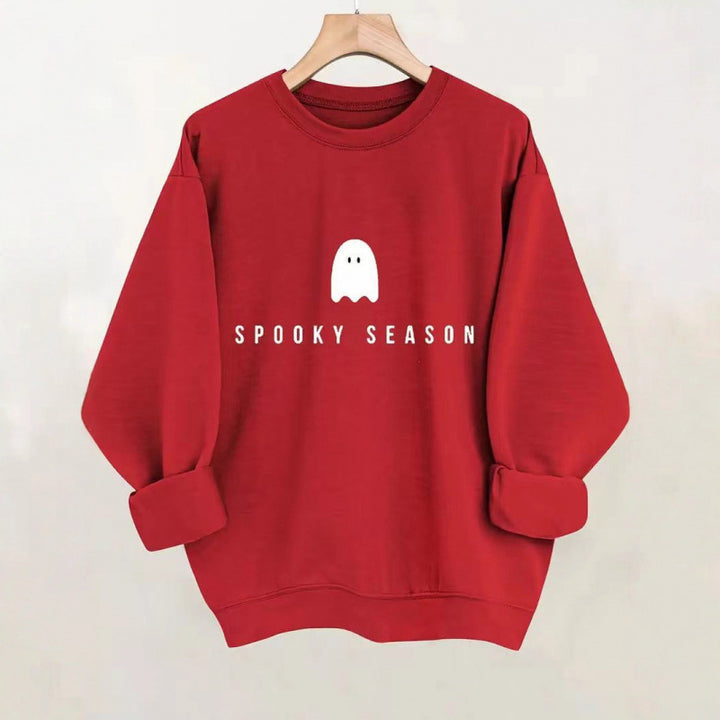 Kvinders sweatshirt med afslappet uhyggeligt design og blødt indvendigt fleece Skovae