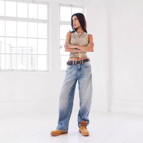 Dame brede jeans i vintage stil Stilla