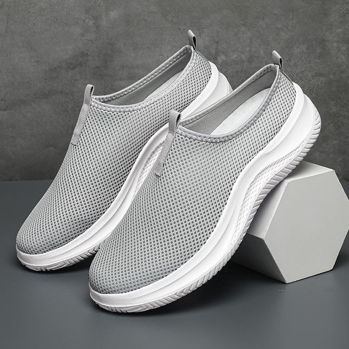 Unisex nan lette netstof slip-on sneakers med åndbart overmateriale, dempende EVA-mellemsål og skridsikre profil såler Skovae