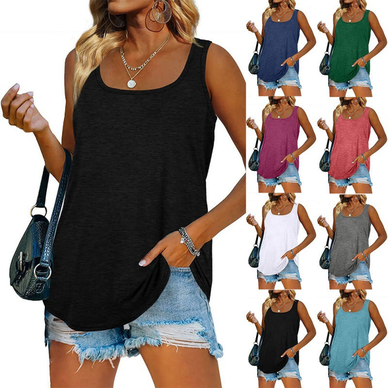 Dame afslappet tanktop med moderne snit og praktiske lommer Stilla